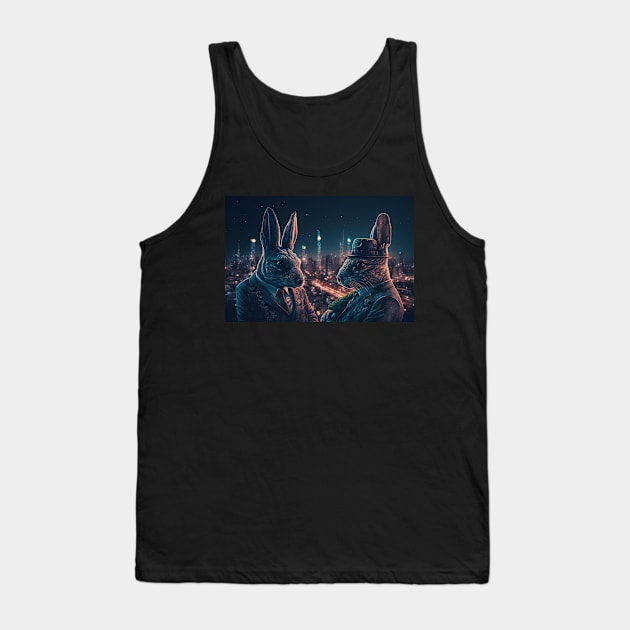 Rich Rabbitos Tank Top by AiArtPerceived